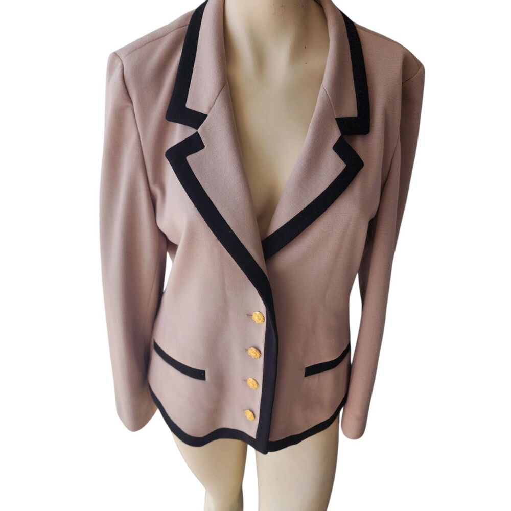 Oleg Cassini Blazer Womens Sz 10 Old Money Quiet Luxury Vintage Office Corporate